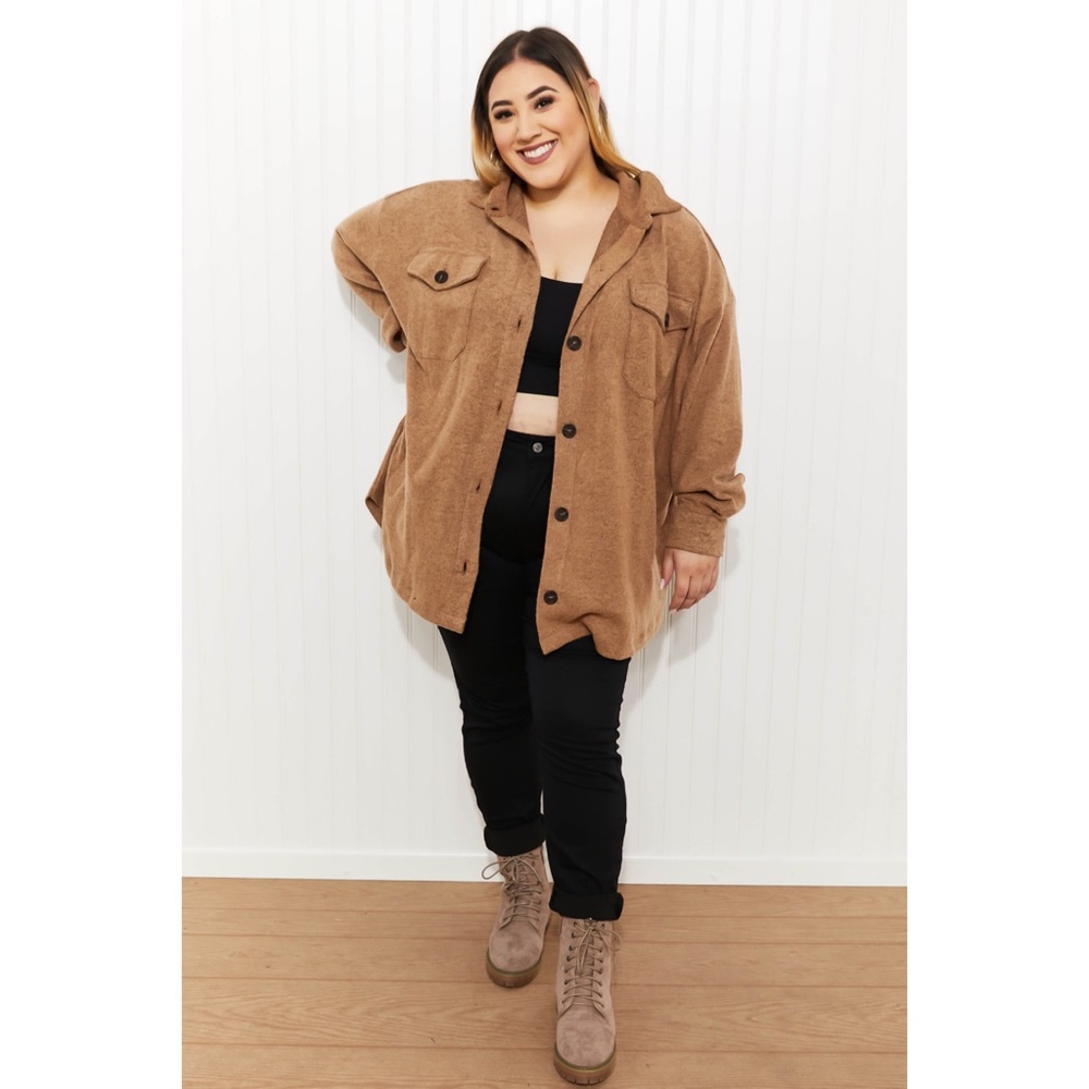 Brushed Melange Shacket